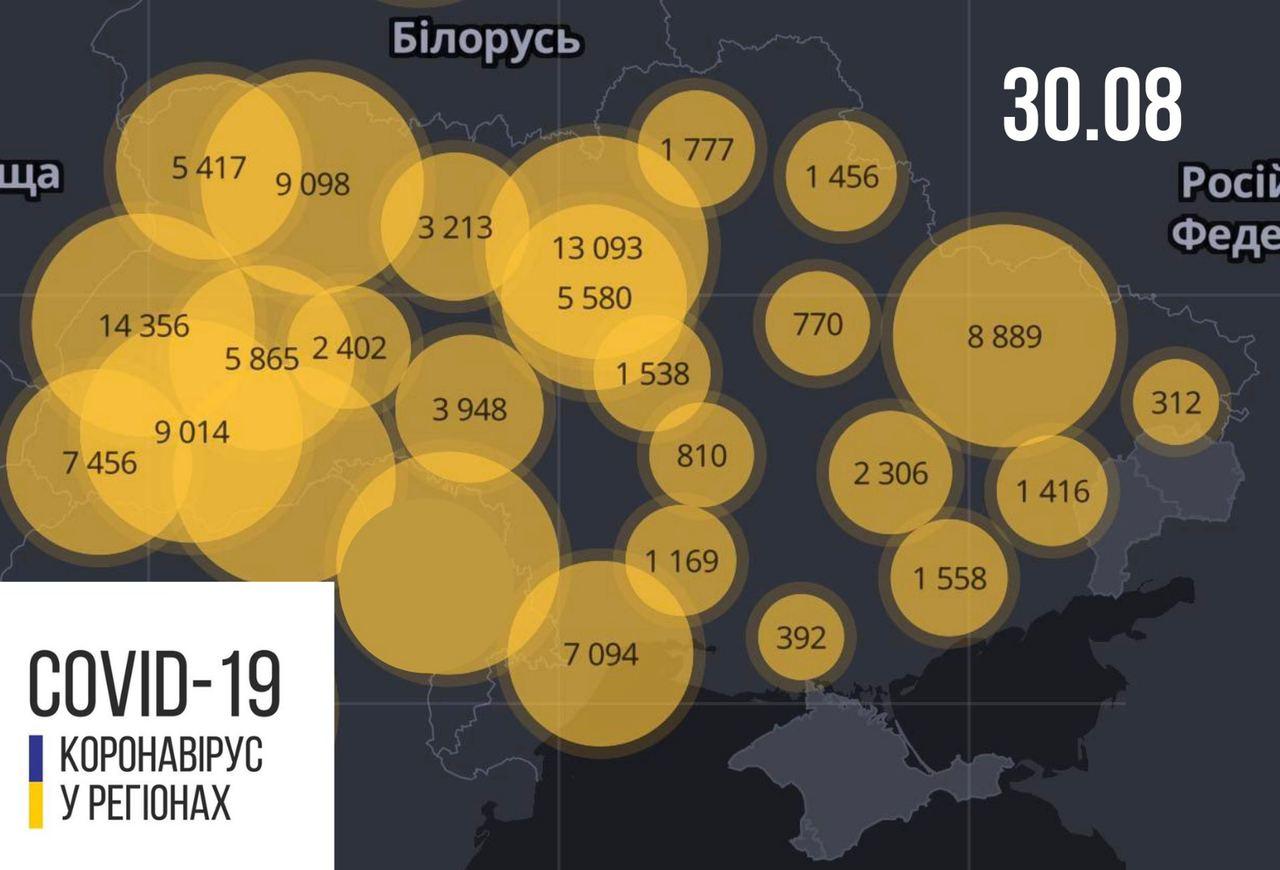 В Україні зафіксовано 2096 нових випадків коронавірусної хвороби COVID-19
